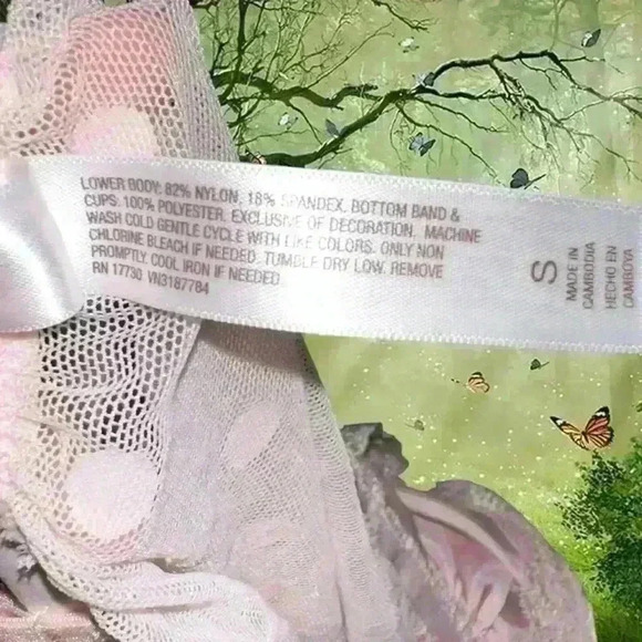 Y2k Satin Baby Pink Polka Dot Mini Slip - Picture 8 of 8